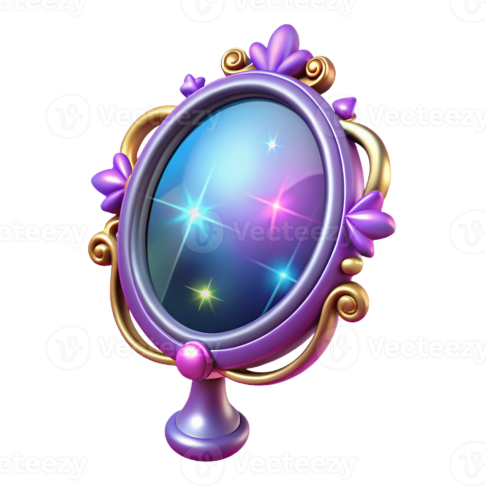 serene rustic Magical 3D Mirror Illustration authentic png