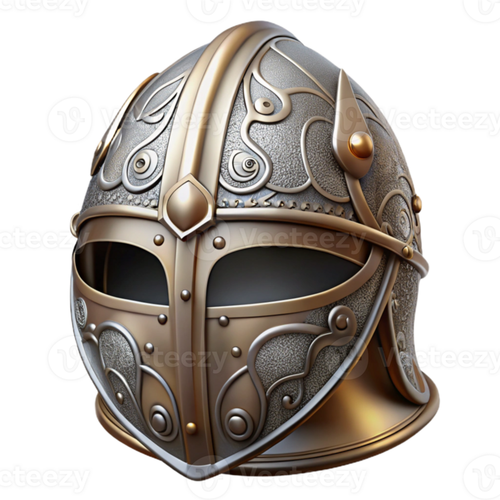 elegant classic Ornate 3D Model of a Viking Helmet genuine png