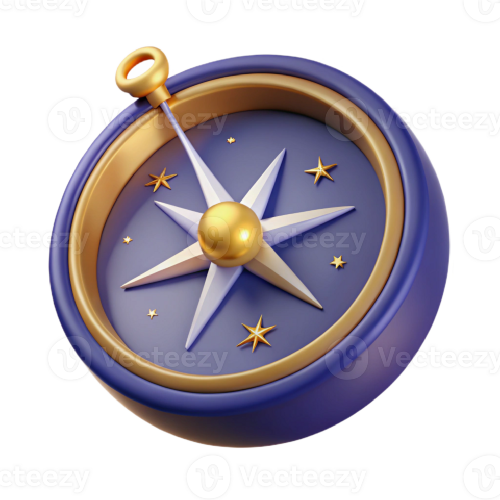 3D Compass Illustration, Guidance Navigation png