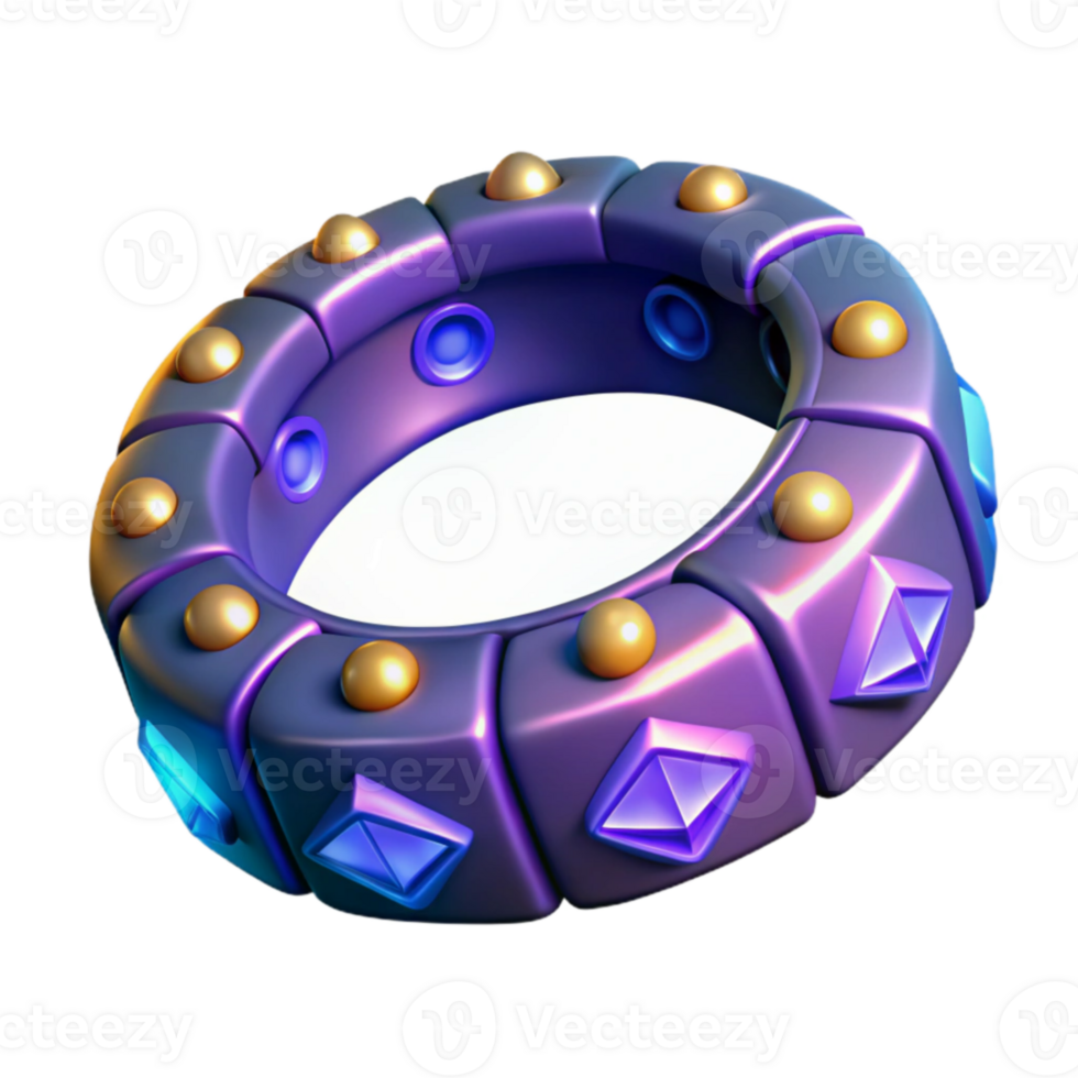 3D Render of a Futuristic Ring png