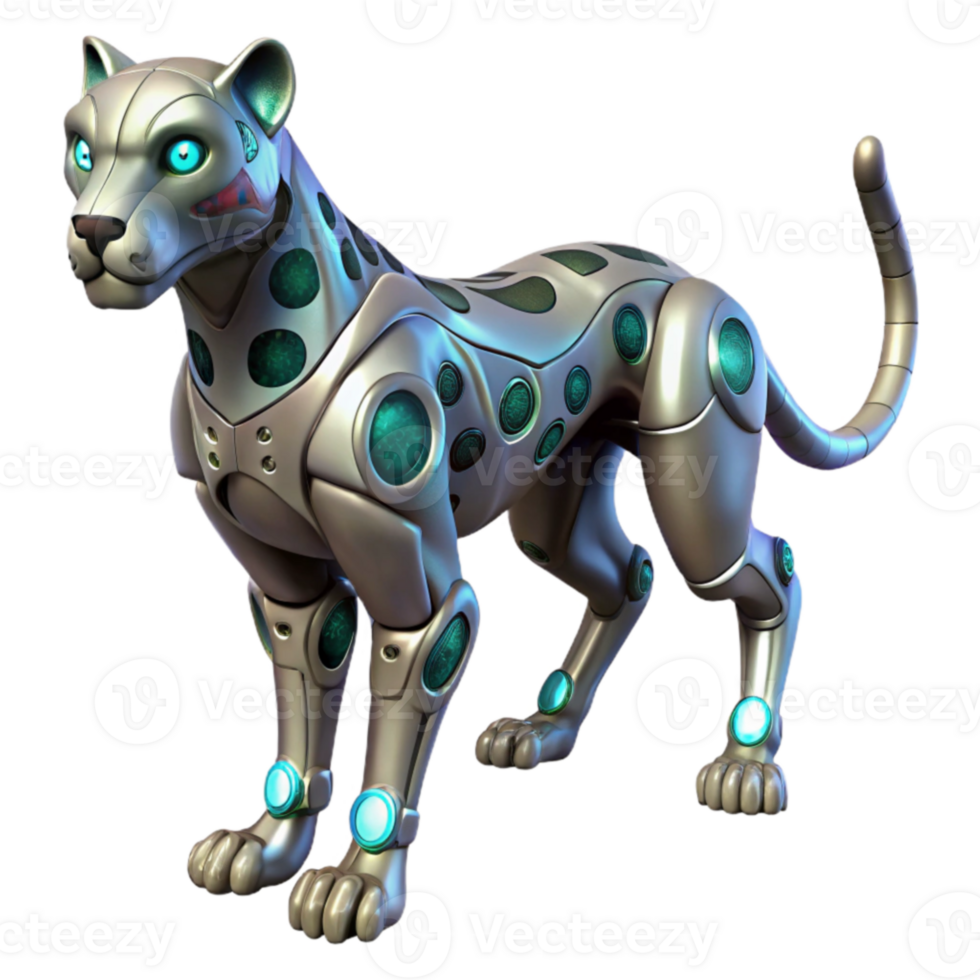 Robotic Cheetah 3D Render png