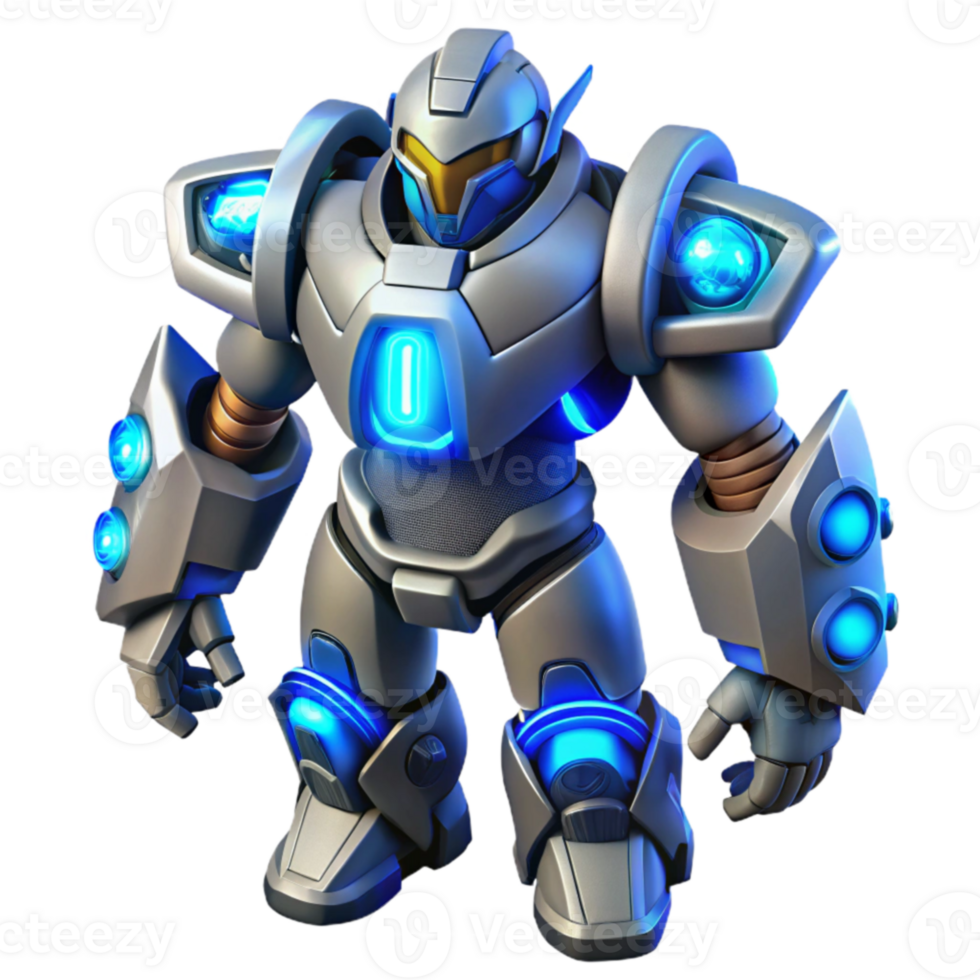 3D Render of Futuristic Robot png