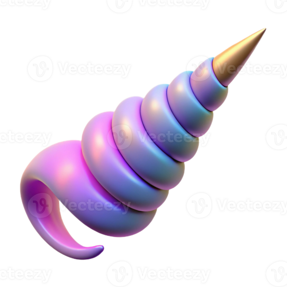 elegant classic Abstract 3D Render of a Spiral Shell authentic png