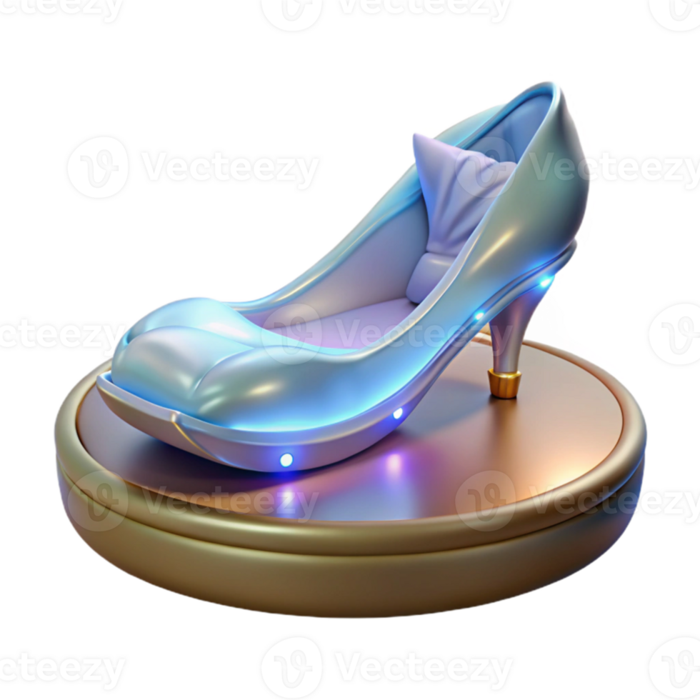 Glowing High-Heel Chair 3D Render png