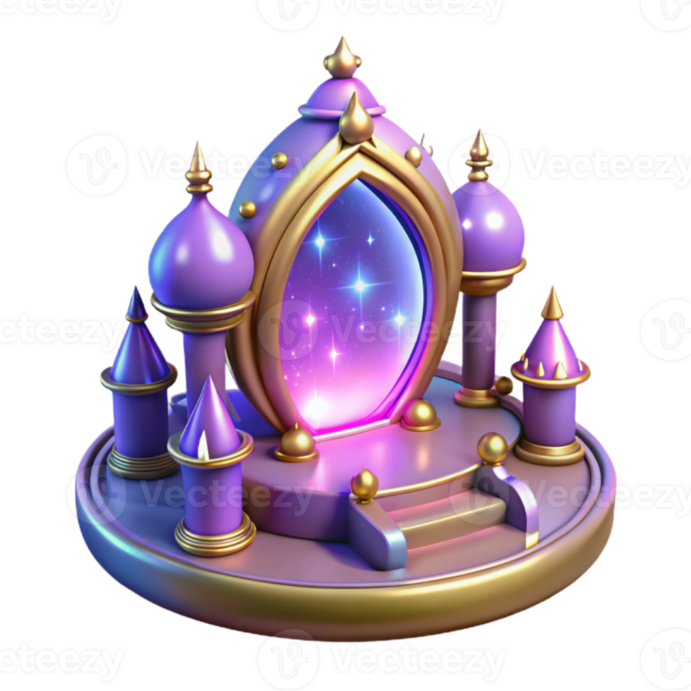 beautiful modern Magical Portal 3D Render high quality png
