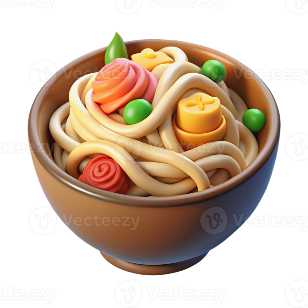 magnificent artistic 3D Render of Noodles in a Bowl 4K png