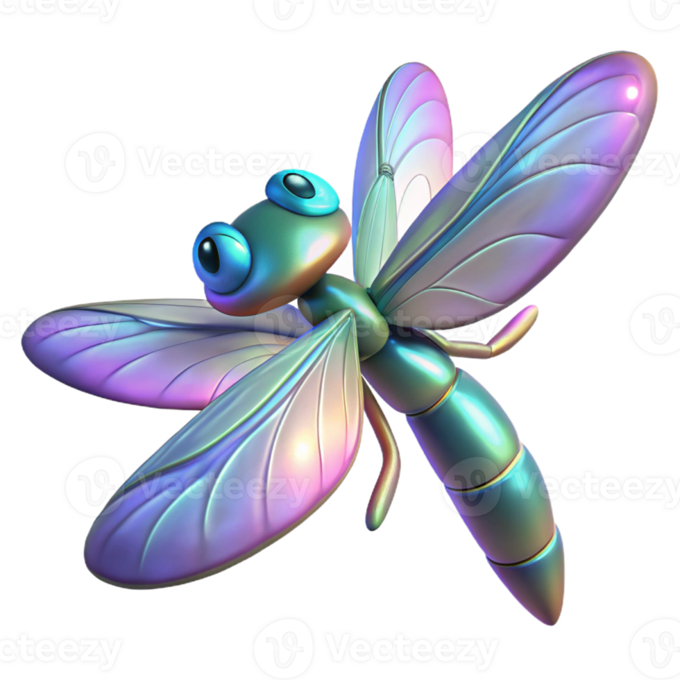 3D Dragonfly Illustration png