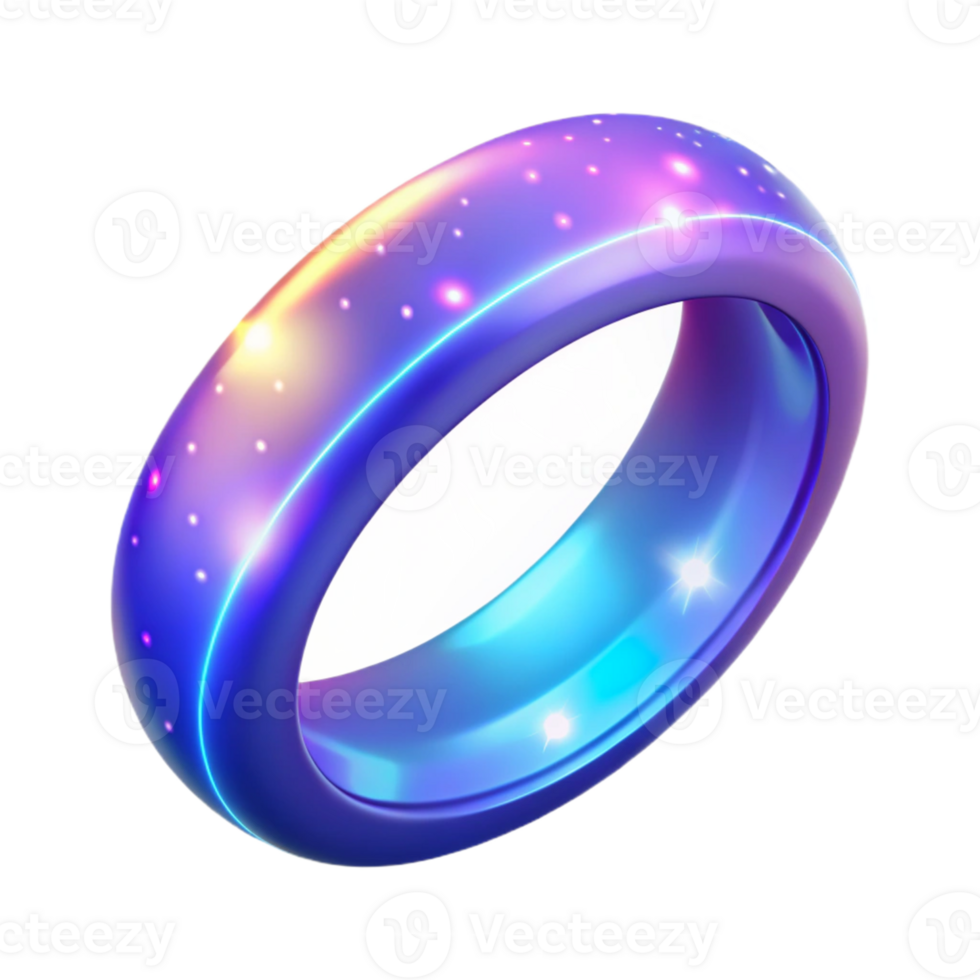 serene modern Glowing Ring 3D Render detailed png