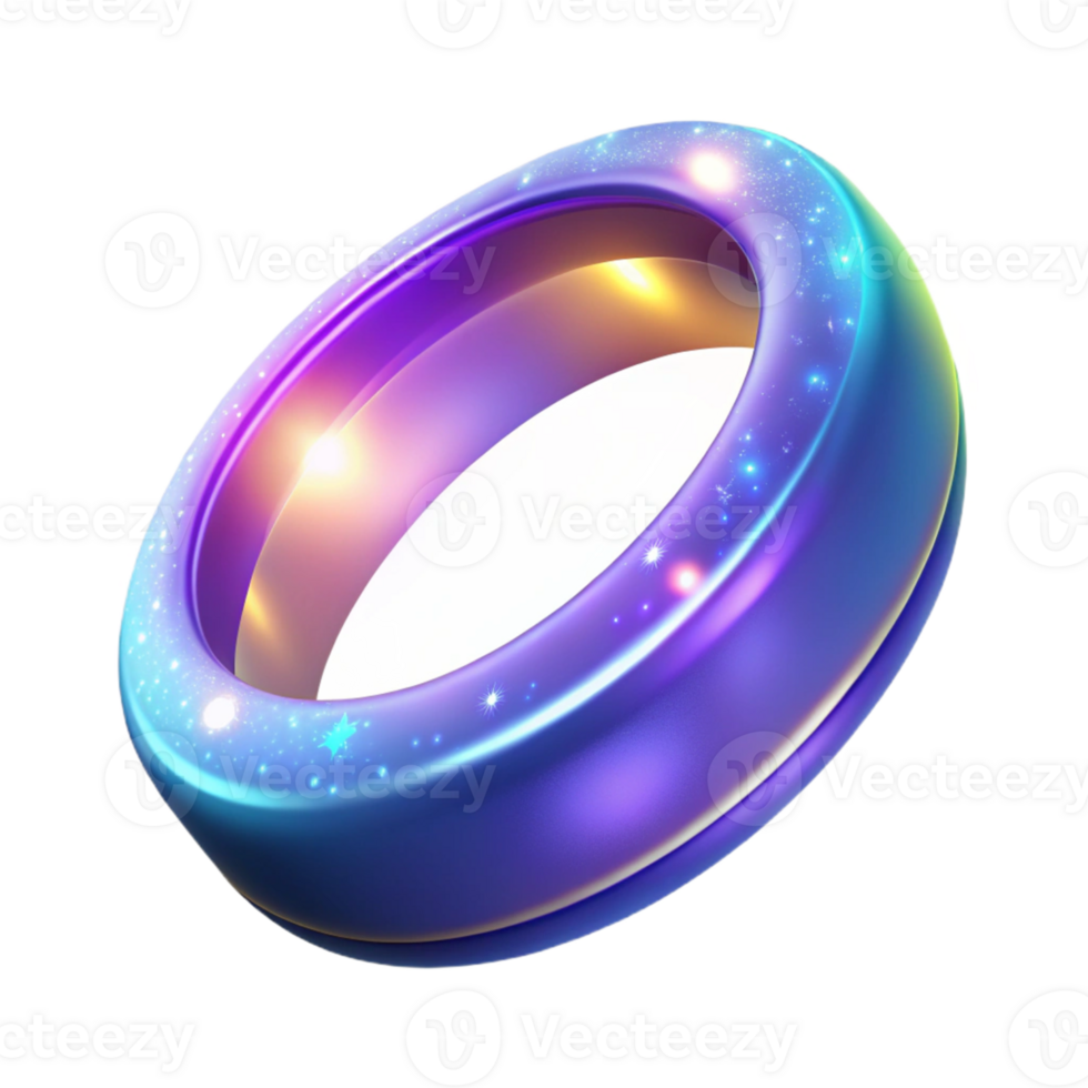 vibrant classic Glowing Ring 3D Illustration genuine png