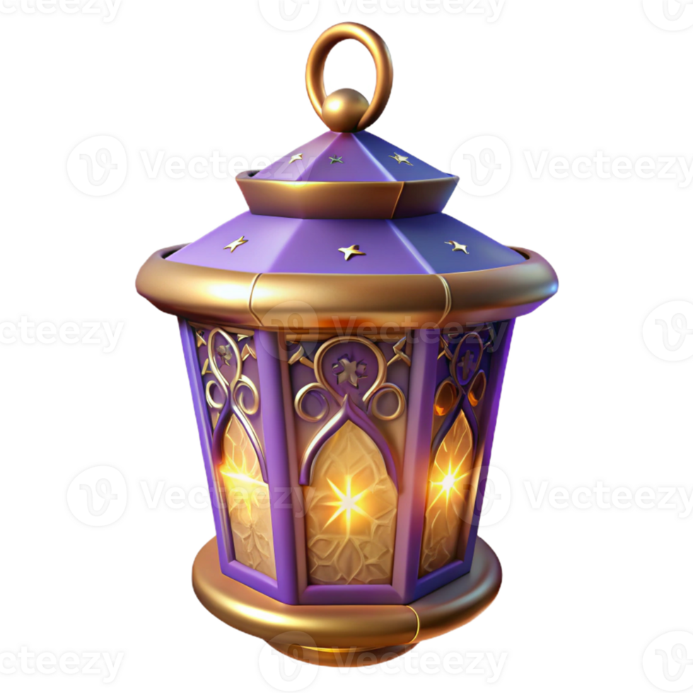 wonderful minimalist 3D Render Glowing Lantern Illustration original png