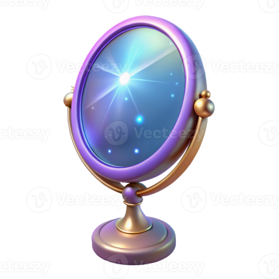 beautiful contemporary 3D Render Magical Mirror Constellation detailed png