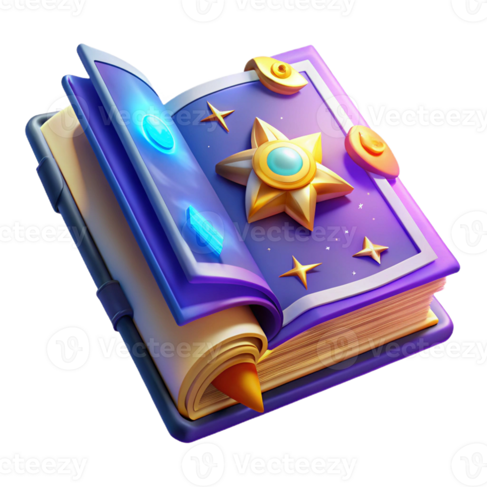 dramatic abstract Magical Book 3D Illustration exclusive png