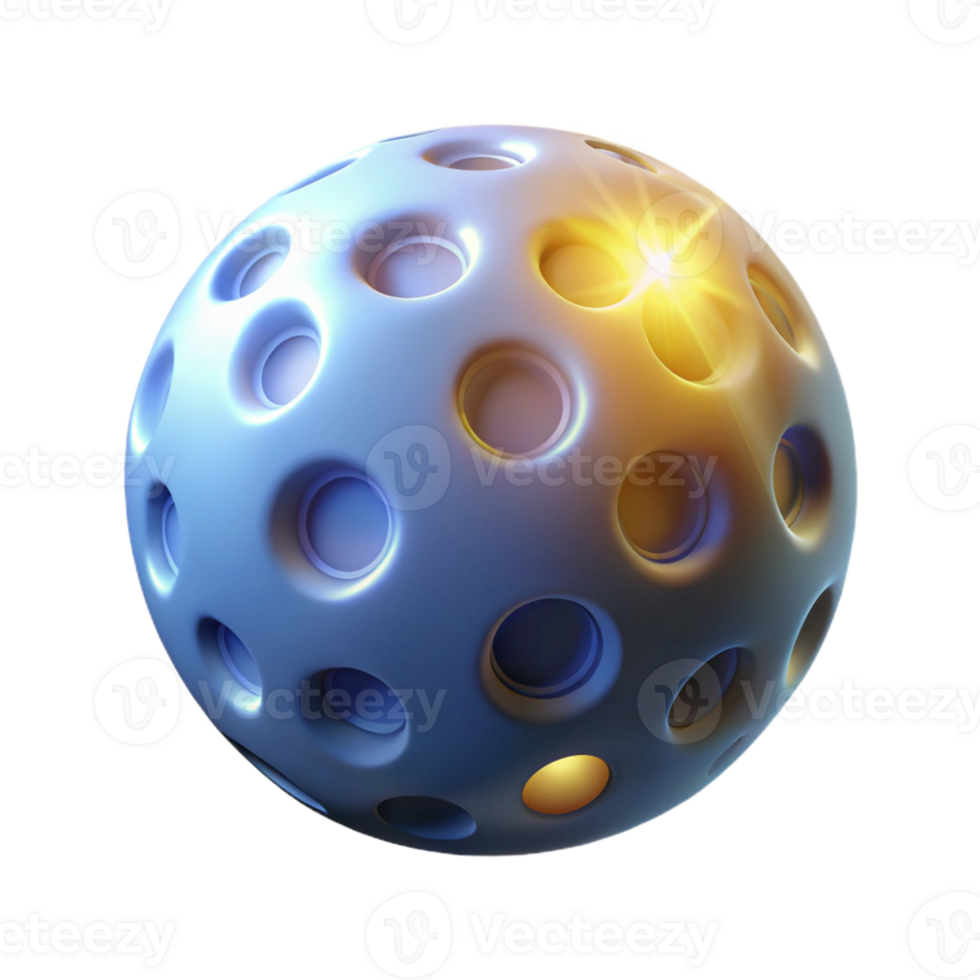 beautiful abstract 3D Abstract Sphere with Holes and Glowing Light high quality png