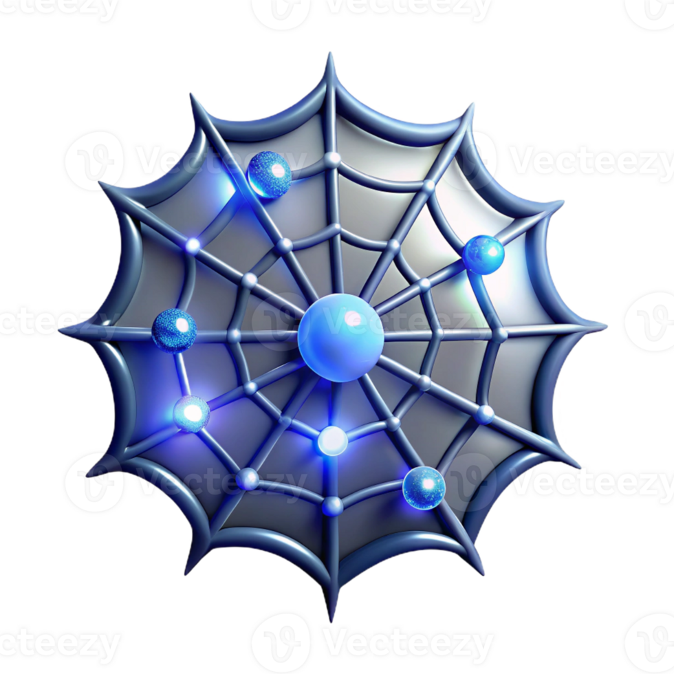 dramatic artistic 3D Abstract Web Network Illustration original png
