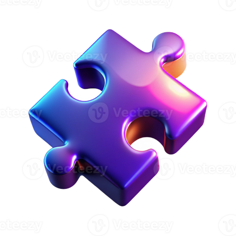 serene abstract 3D Puzzle Piece Abstract Background genuine png
