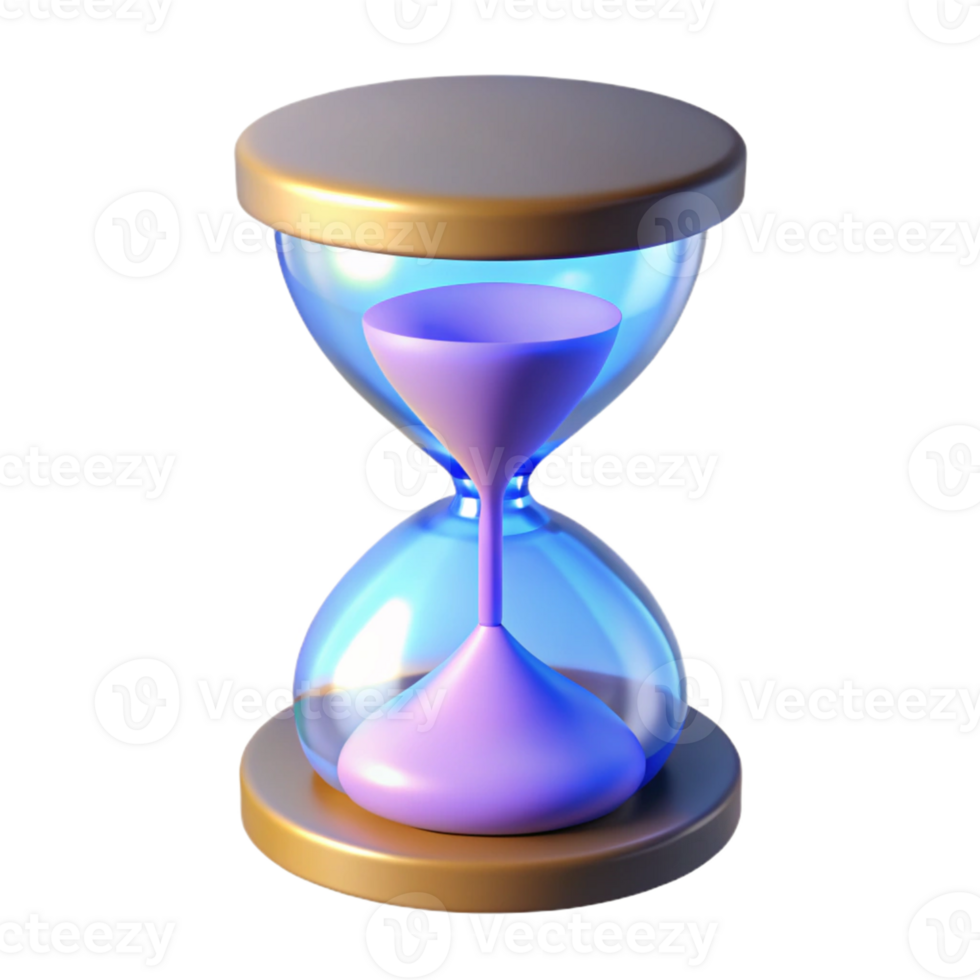 stunning creative 3D Render of Hourglass, Time Concept Illustration high resolution png