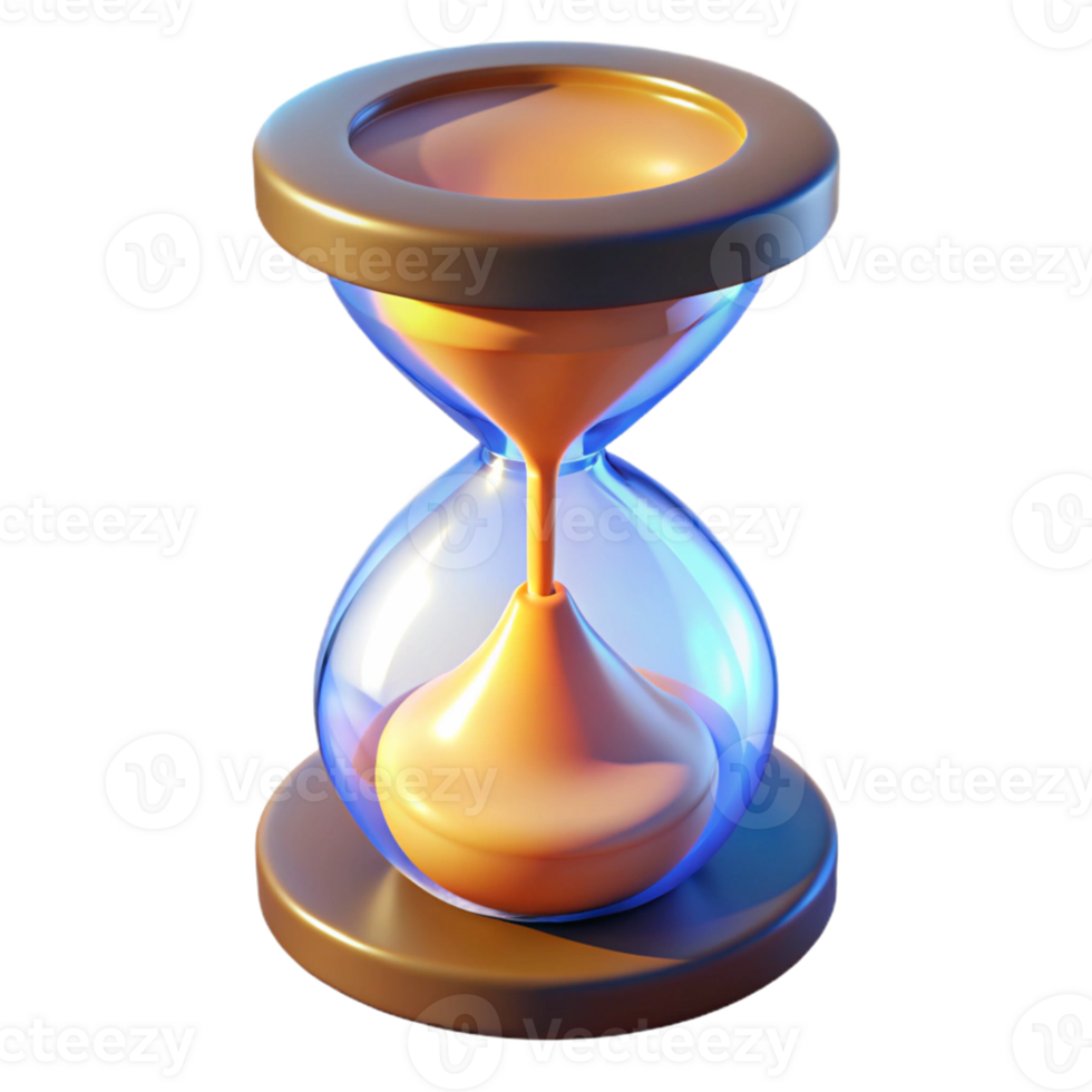 serene artistic 3D Render Hourglass Time Sandglass authentic png