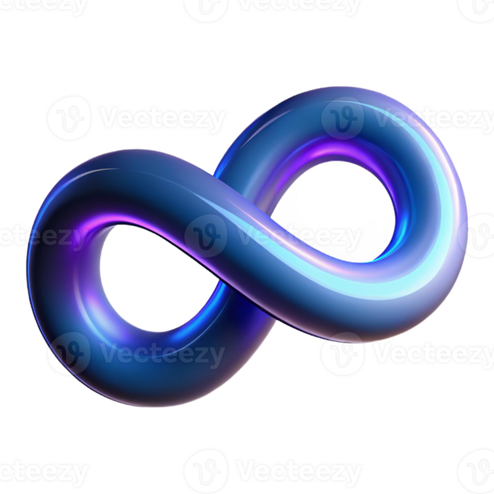 vibrant rustic Abstract 3D Infinity Symbol Render high resolution png
