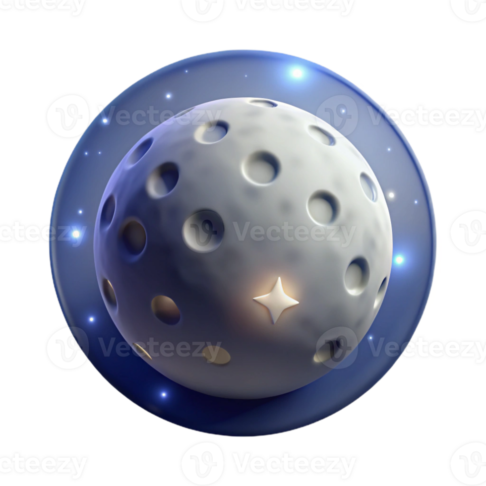 extraordinary rustic 3D Moon Illustration Celestial Sphere Night Sky professional png