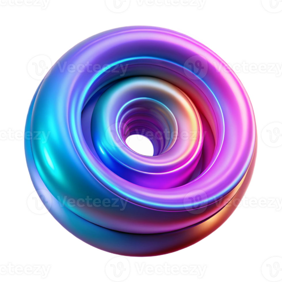 impressive creative Abstract 3D Render of a Colorful Swirling Sphere original png