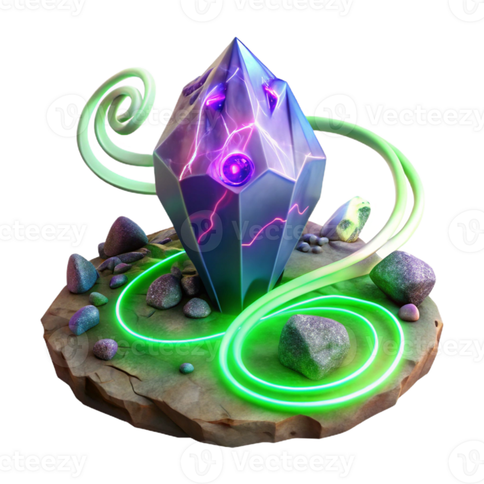 serene traditional Mystic Crystal 3D Render authentic png
