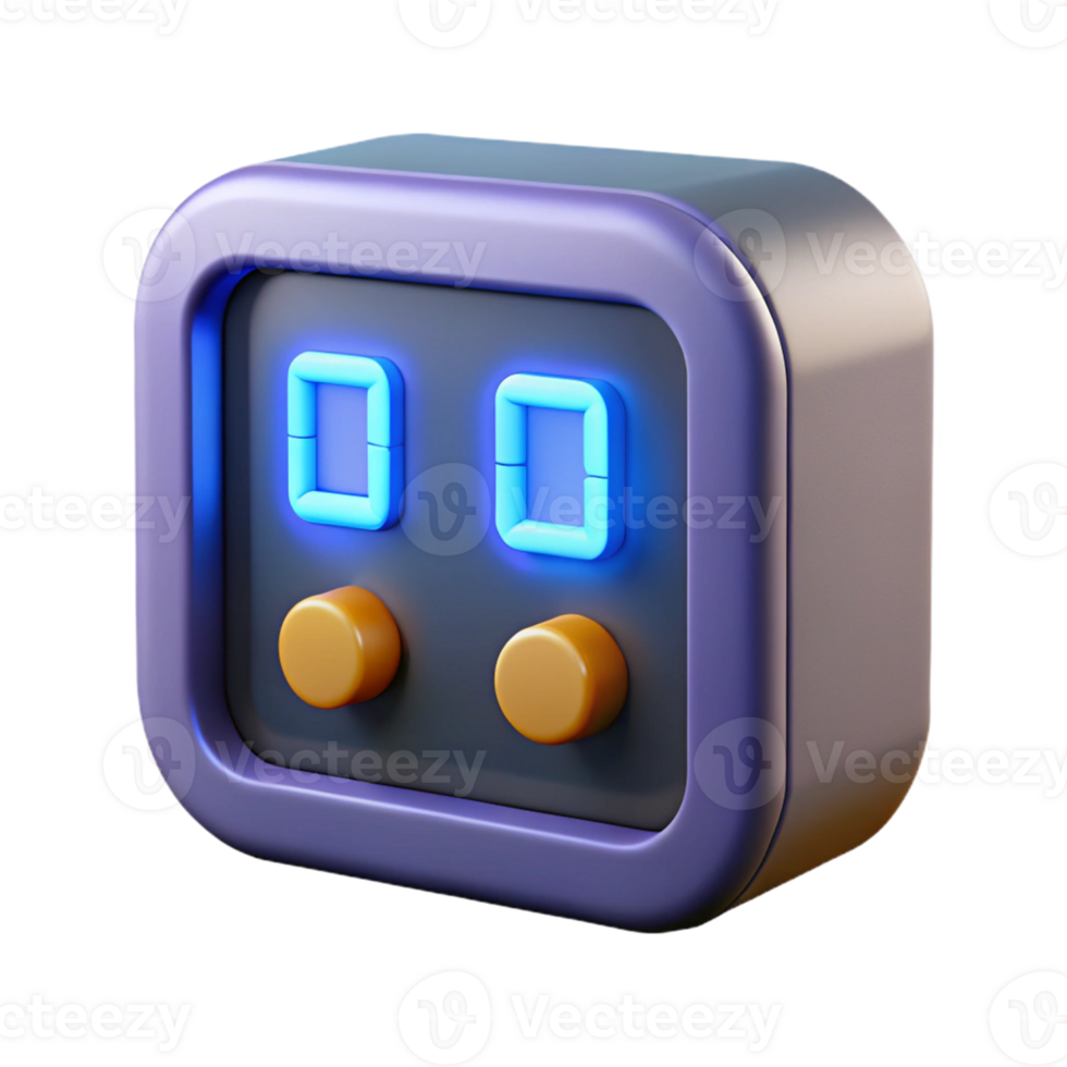 wonderful classic 3D Render Digital Counter Illustration high quality png