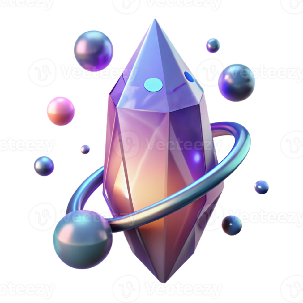 dramatic rustic 3D Crystal Orb Illustration genuine png