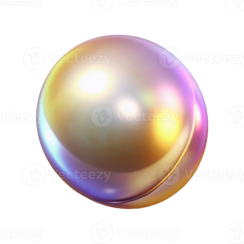 elegant creative Iridescent Orb 3D Render 4K png