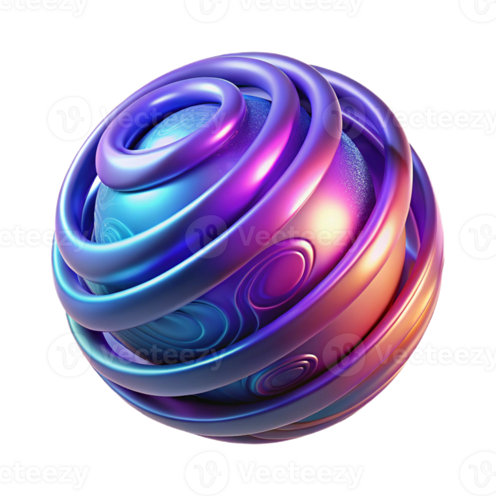 stunning artistic Abstract 3D Sphere Illustration 4K png