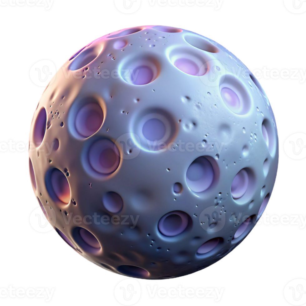 wonderful abstract 3D Render of Cratered Celestial Body 4K png