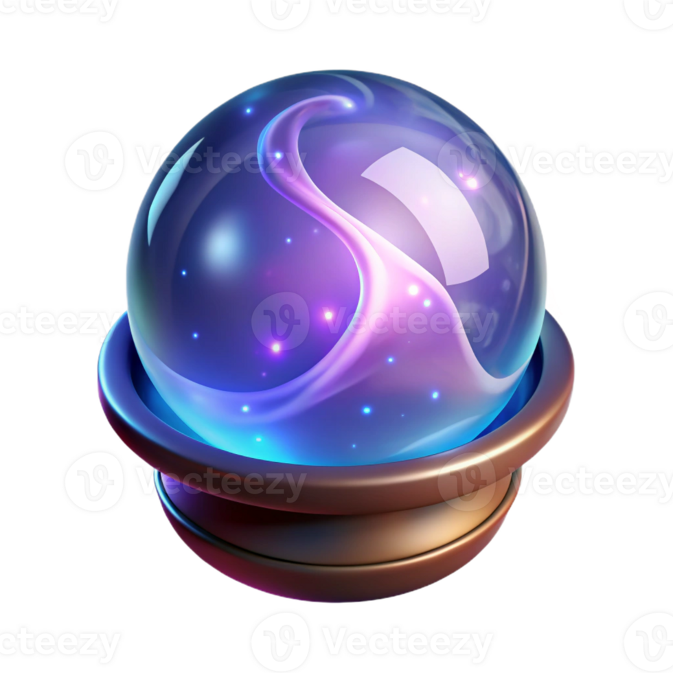 extraordinary abstract 3D Crystal Ball Render high resolution png