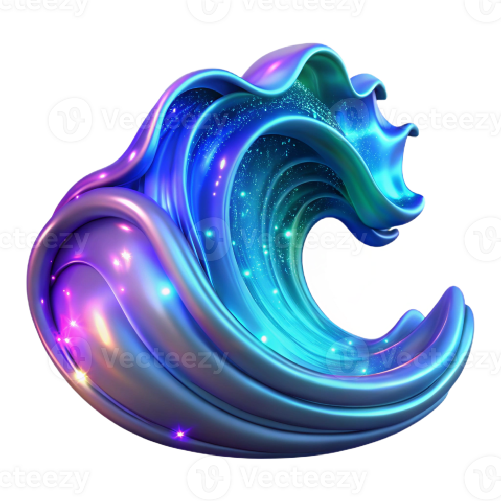 Abstract 3D Wave Background png