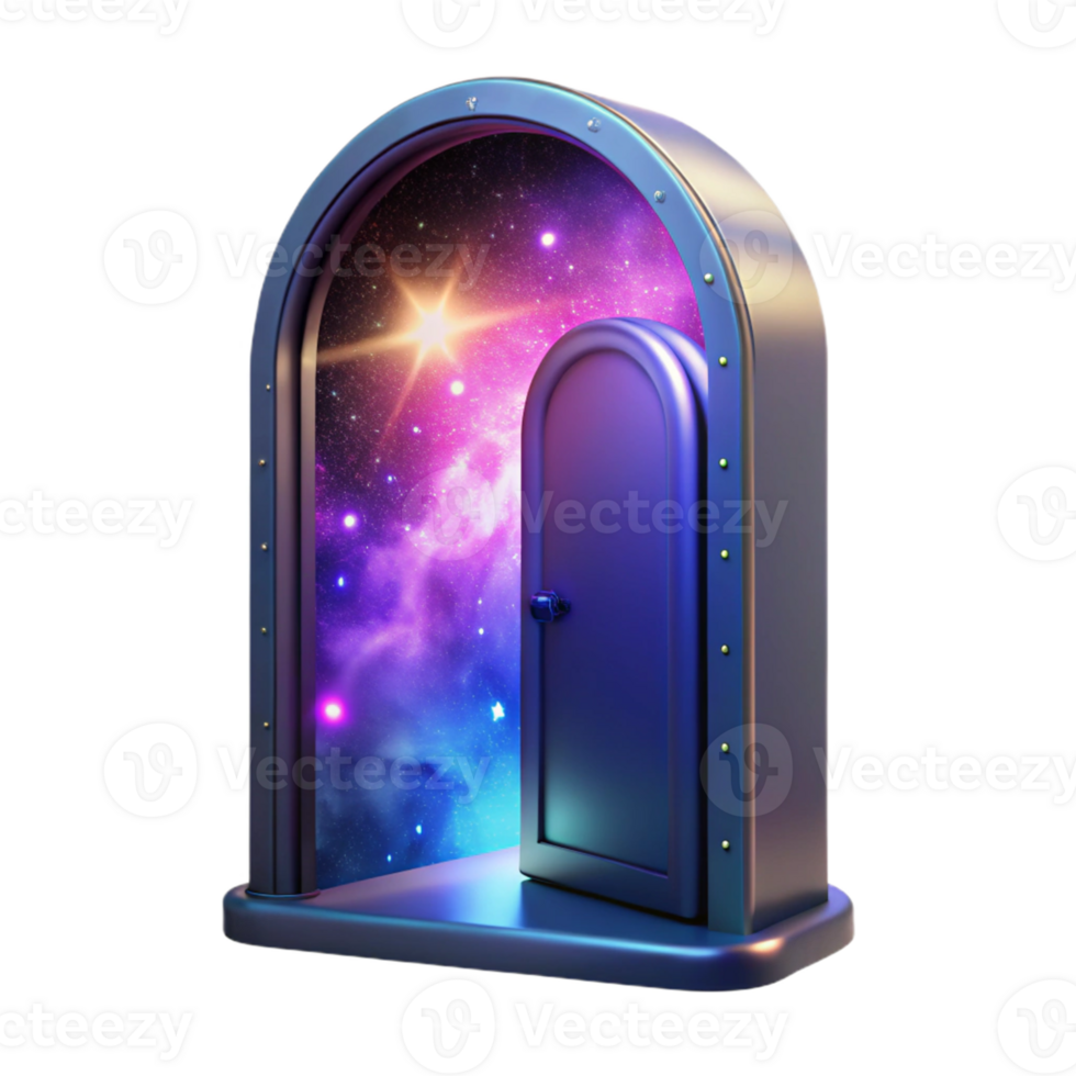 dramatic rustic 3D Render Cosmic Doorway Illustration 4K png