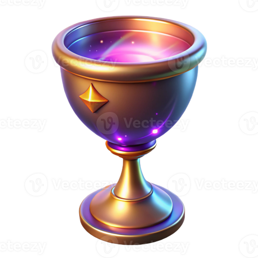 serene modern Glowing Chalice 3D Render high resolution png