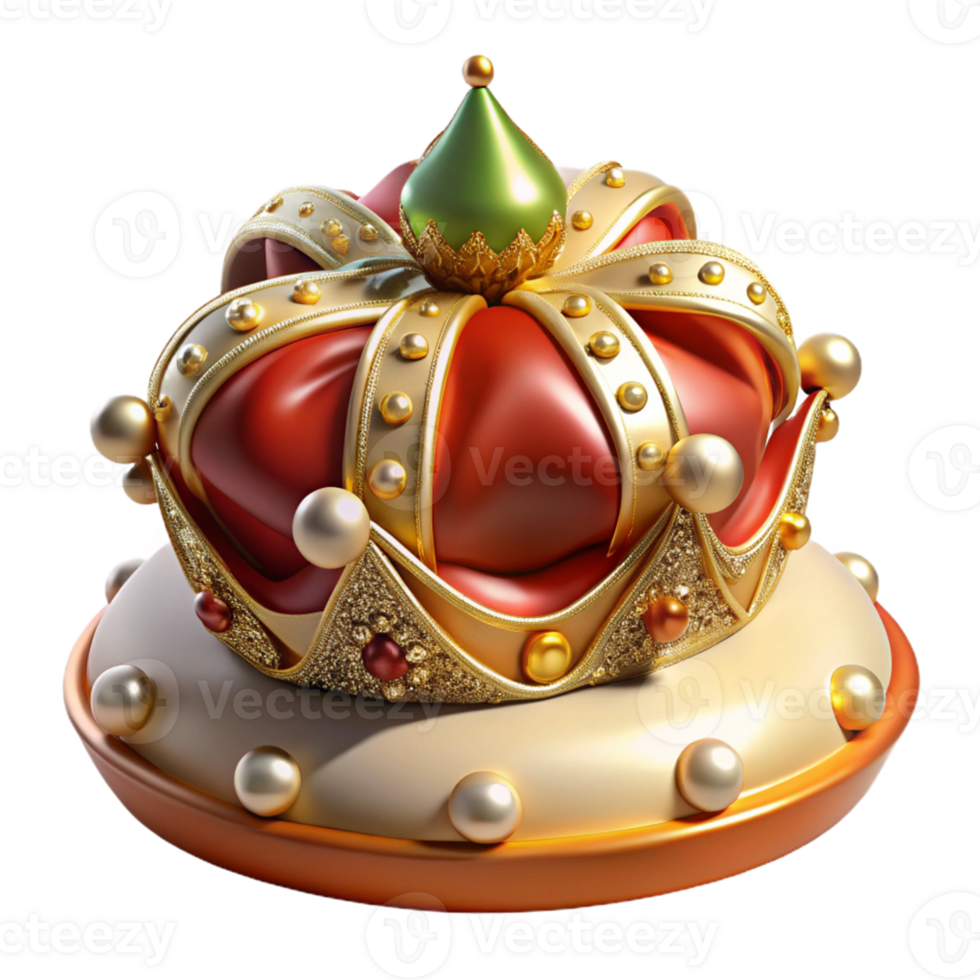 beautiful rustic Royal Crown 3D Render genuine png