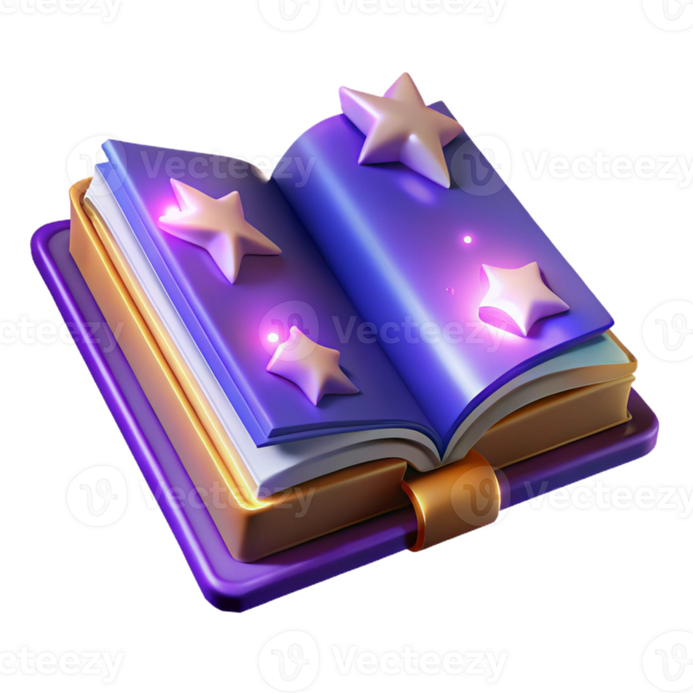 magnificent artistic Magical Book 3D Illustration authentic png