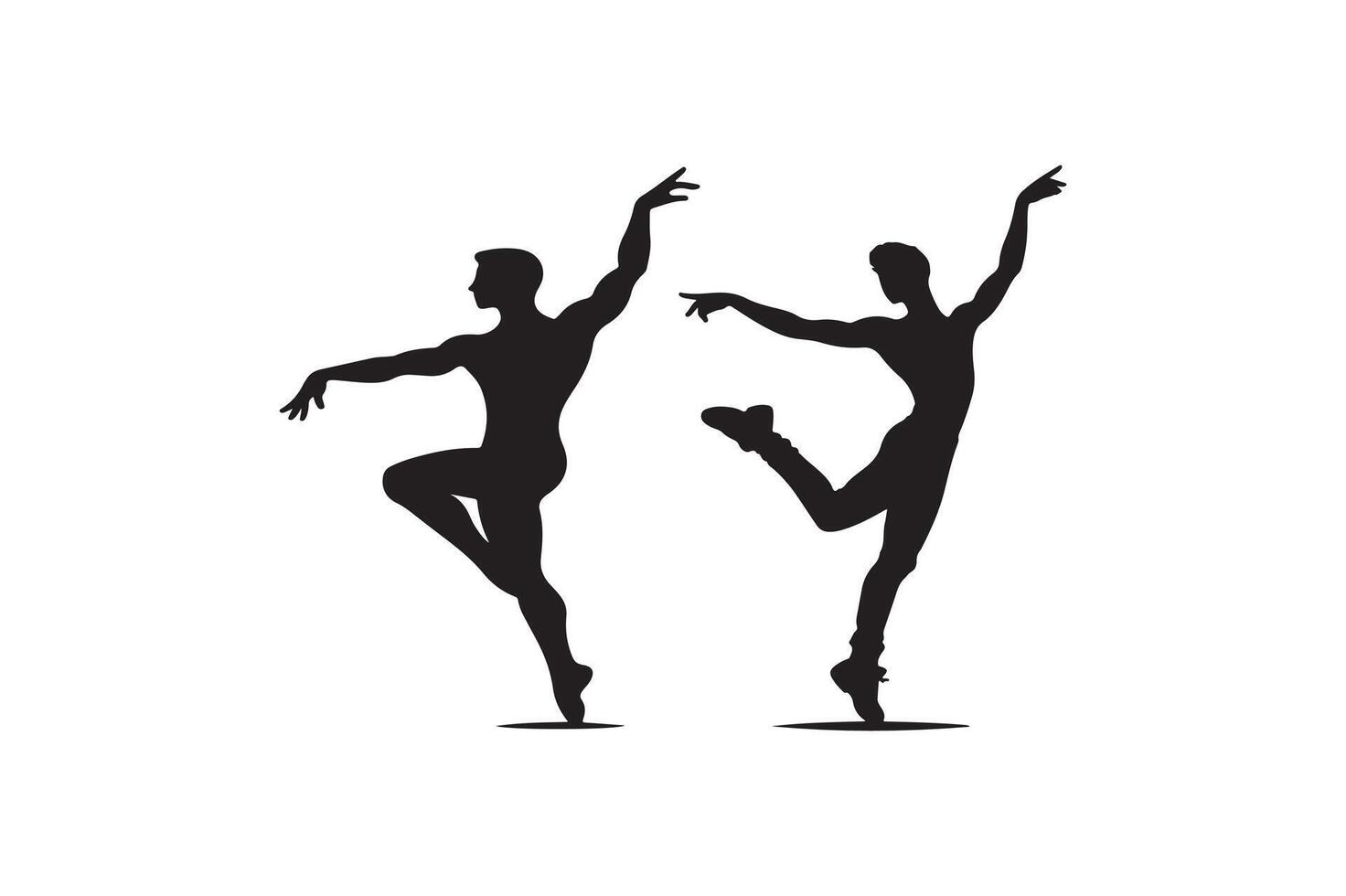 Elegant Ballet Dancer Silhouettes in Motion vector