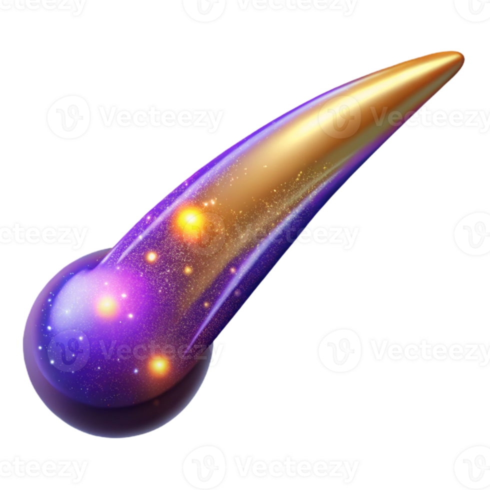 elegant creative Cosmic Comet 3D Illustration authentic png