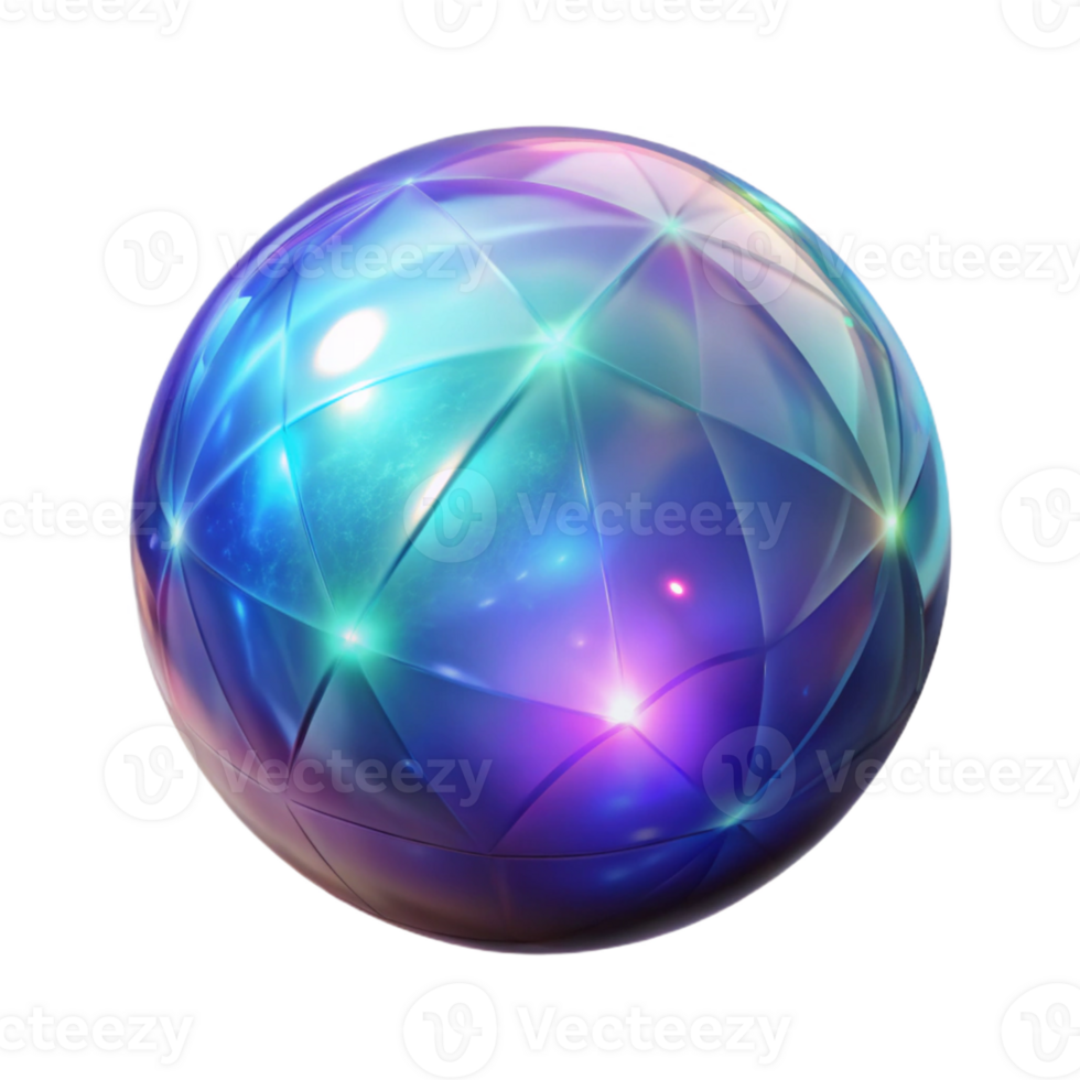 magnificent abstract Iridescent 3D Sphere Abstract Background high resolution png