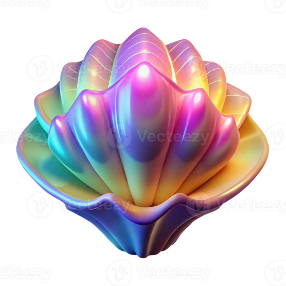 wonderful creative Iridescent 3D Shell Abstract Background high resolution png