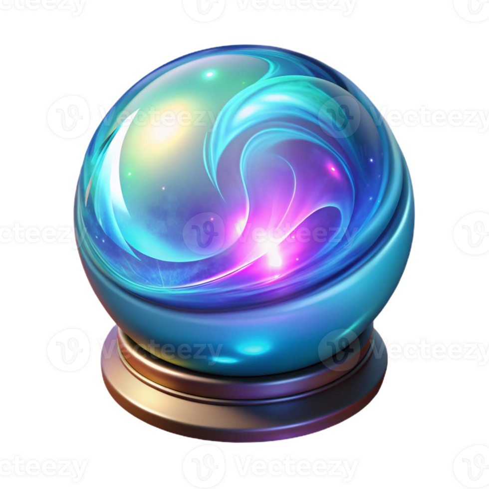 elegant rustic 3D Crystal Ball Abstract Background high quality png