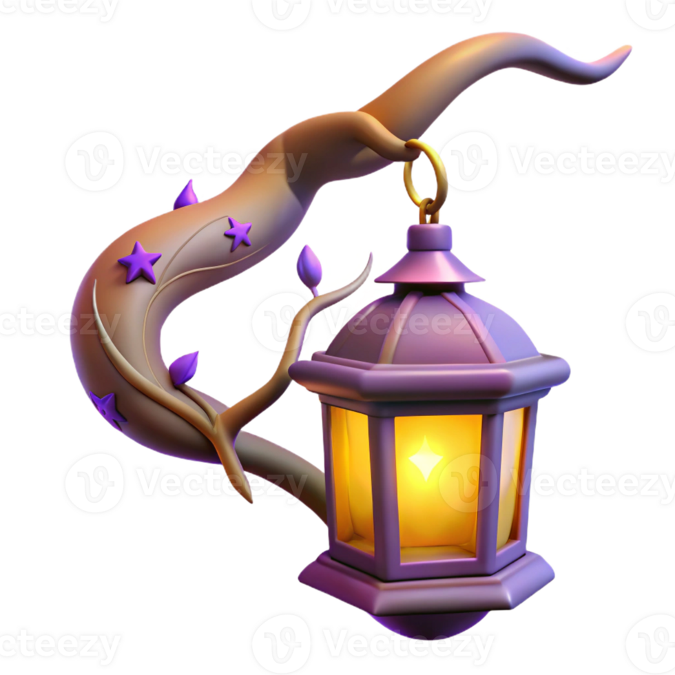 magnificent abstract 3D Magical Lantern Illustration detailed png