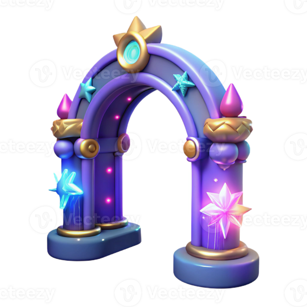 elegant minimalist Magical 3D Archway Render genuine png