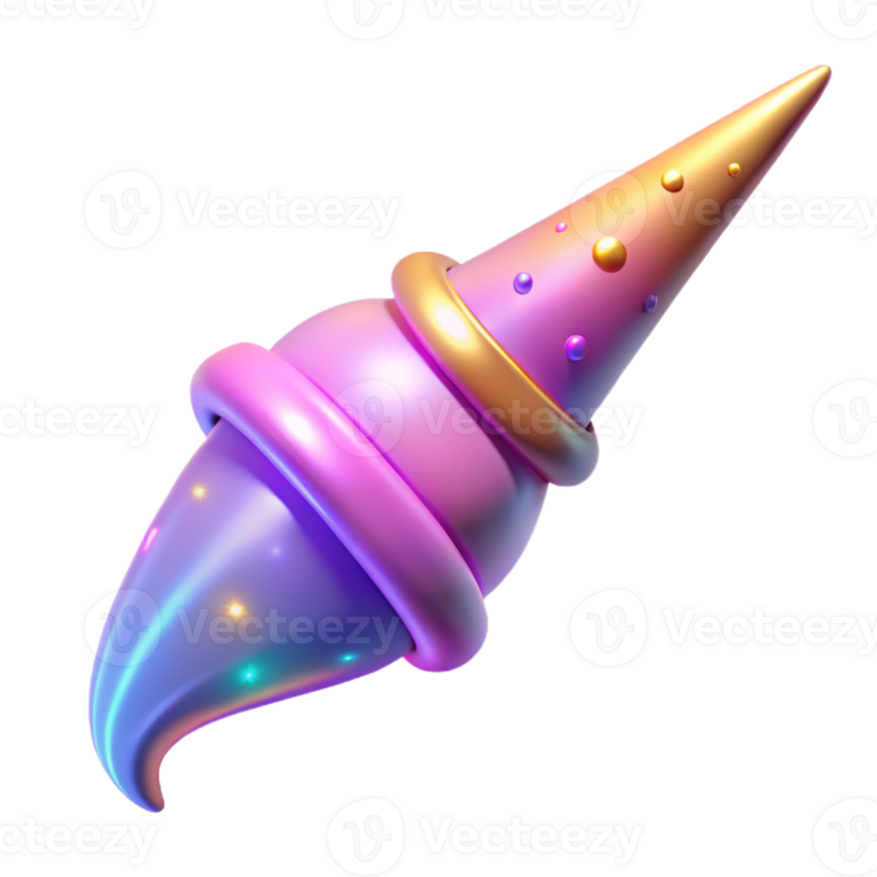 wonderful traditional 3D Render Abstract Candy Cone detailed png