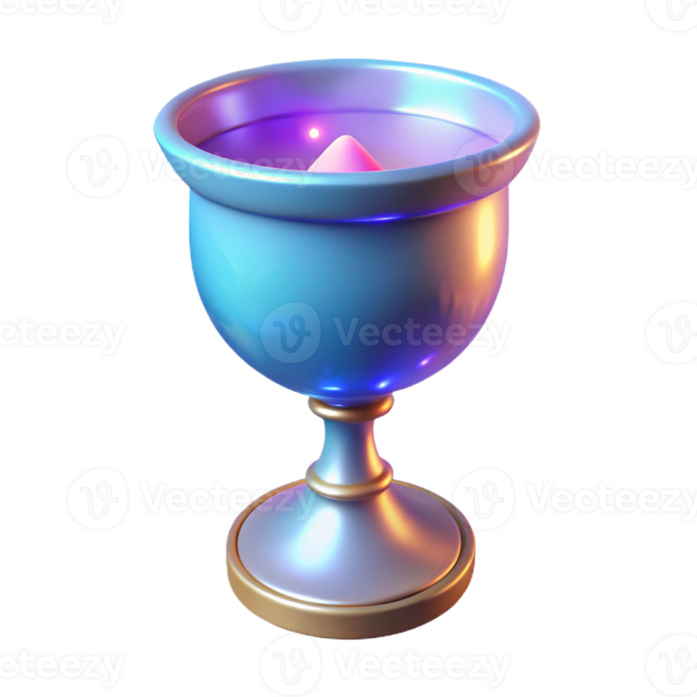 vibrant vintage 3D Render of a Sparkling Chalice original png