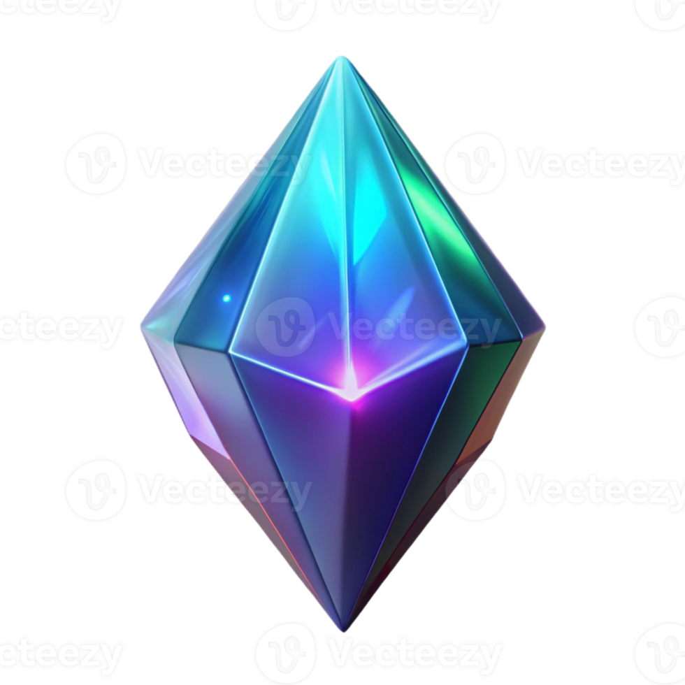 elegant abstract Luminous Gem 3D Render authentic png