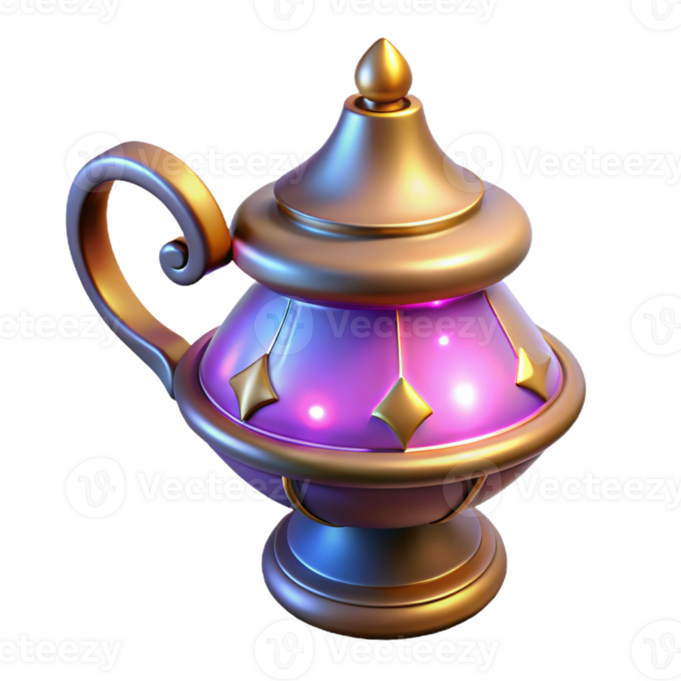 magnificent abstract Glowing 3D Render of an Ornate Urn authentic png