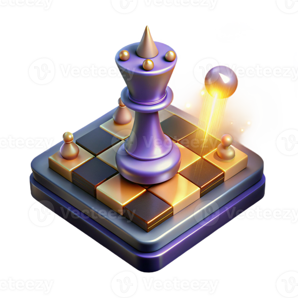 wonderful rustic 3D Render Chess King Game Piece Abstract Background original png