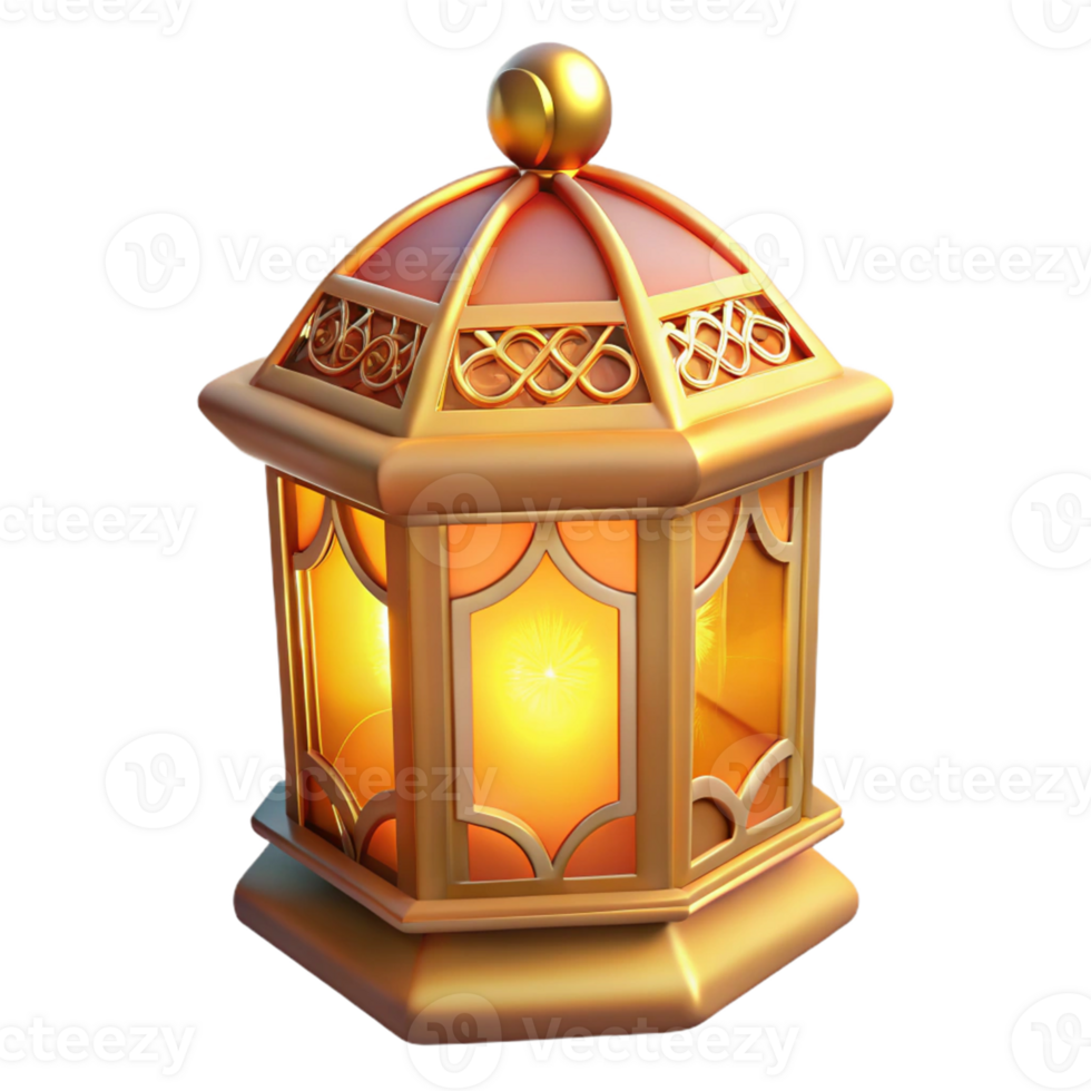 dramatic classic Glowing 3D Lantern Illustration authentic png
