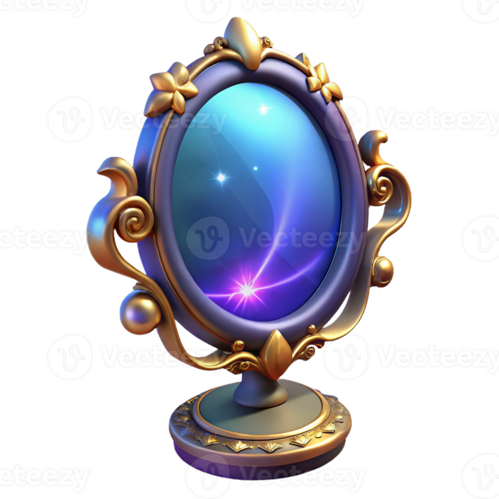 serene abstract Enchanted Ornate Mirror 3D Render high quality png
